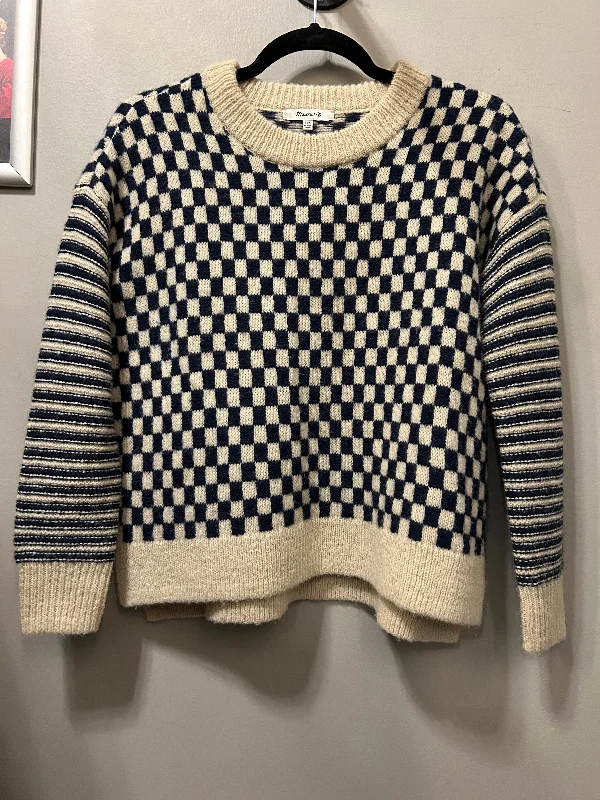 Women's Mini Denim Pullovers-Sweater By Madewell In Blue & Cream, Size: Xxs