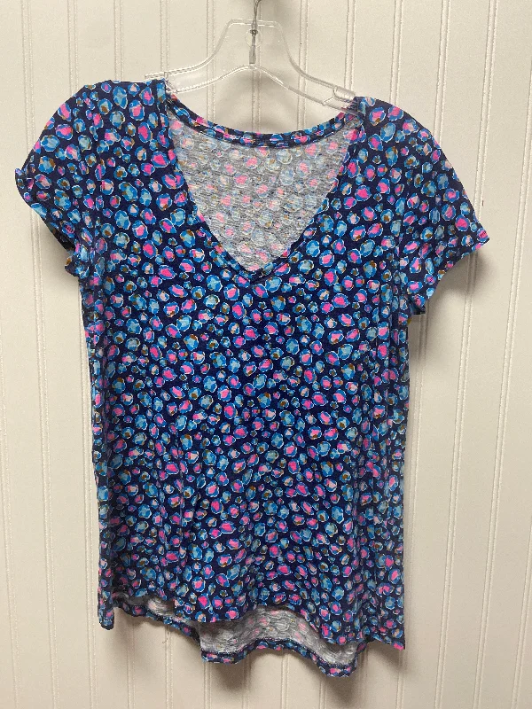 Top Short Sleeve Designer By Lilly Pulitzer In Navy, Size: Xs