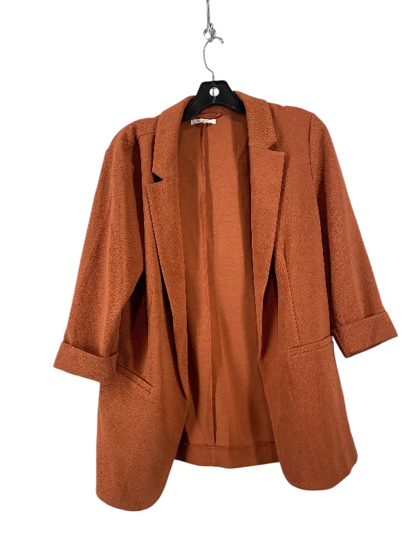 Women's Minimalist Blazers-Blazer By Maurices In Orange, Size: L