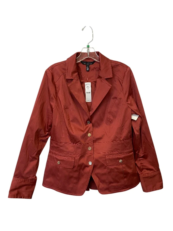 Women's Layered Look Blazers-Blazer By White House Black Market In Red, Size: 12