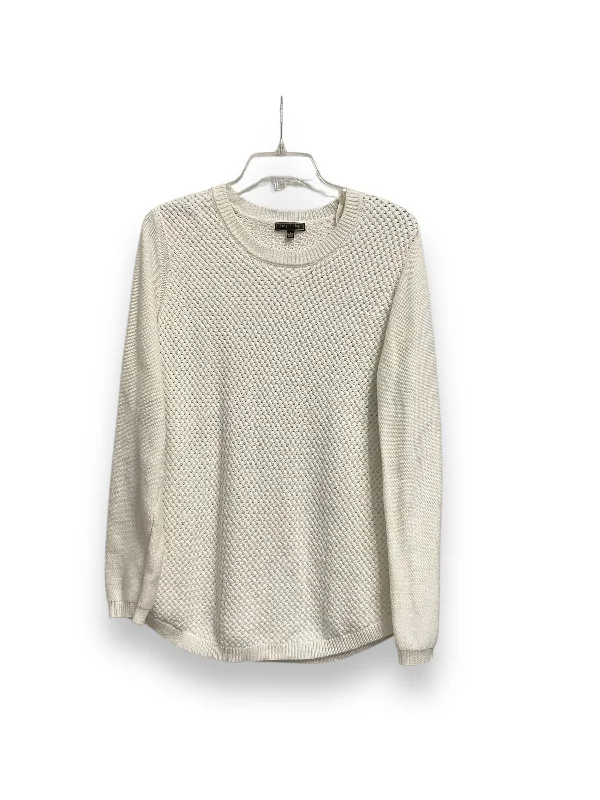 Women's Windproof Pullovers-Sweater By Clothes Mentor In Cream, Size: L