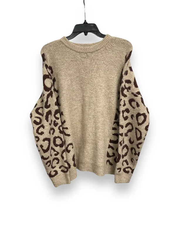 Women's Double Layer Pullovers-Sweater By Cmc In Animal Print, Size: Xl