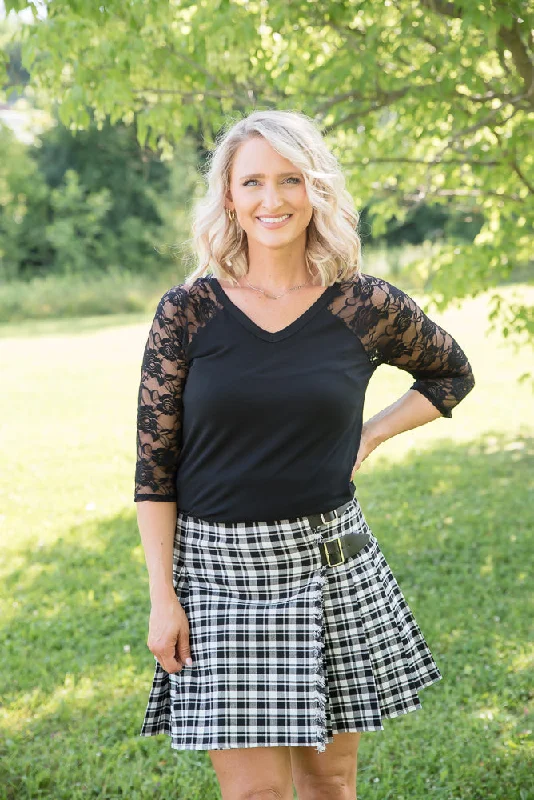 Women's Checkered Skirts-Rock This Town Skirt