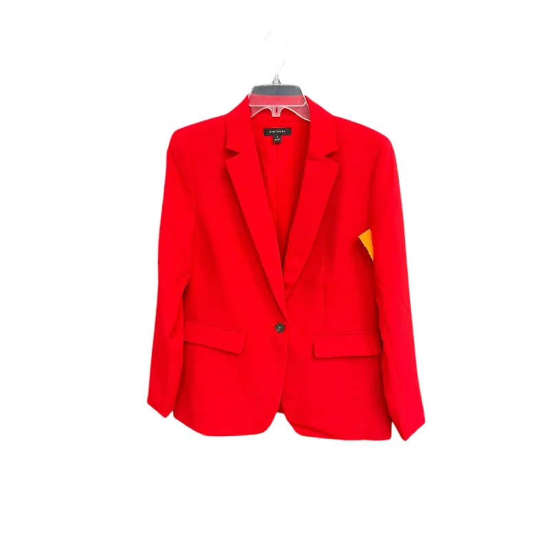 Women's High-Fashion Blazers-Blazer By Ann Taylor In Red, Size: M