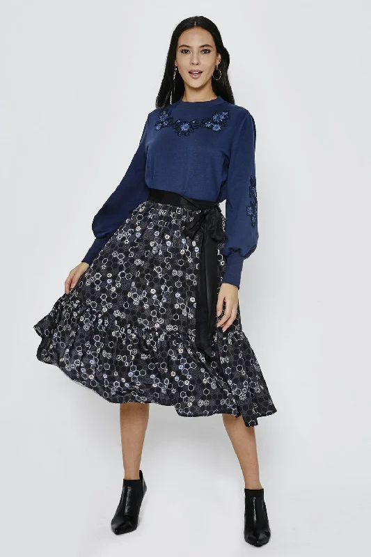 Women's High-Waisted Denim Skirts-Minilu Skirt