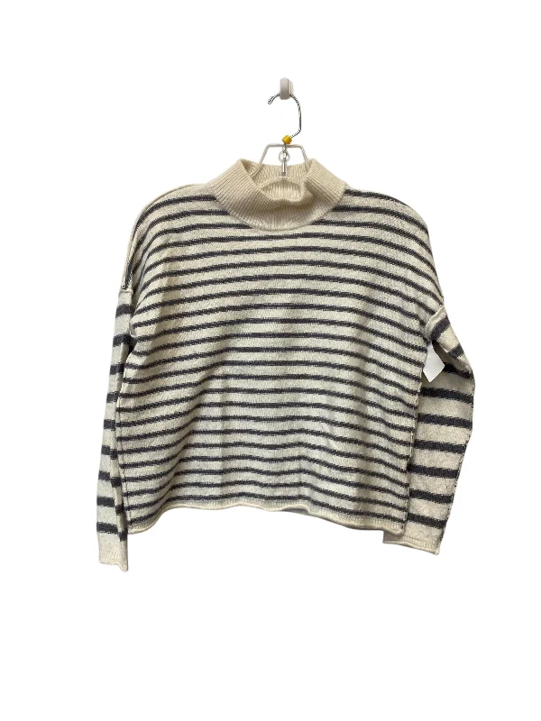 Women's Knit Pullovers-Sweater By Madewell In Cream & Grey, Size: S