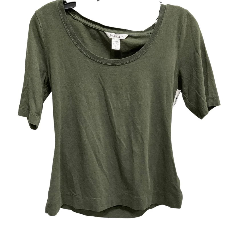 Top Short Sleeve By Athleta In Green, Size: S