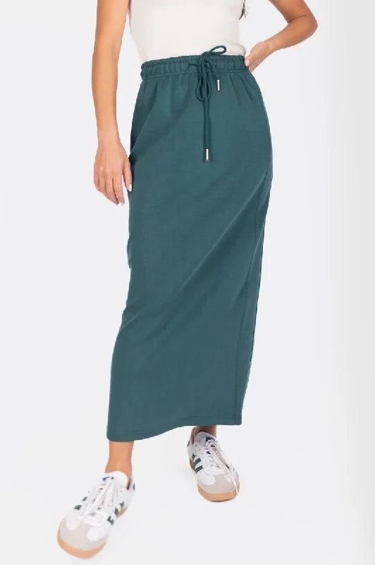 Women's Mini Skirts-MINA SKIRT (DARK GREEN)