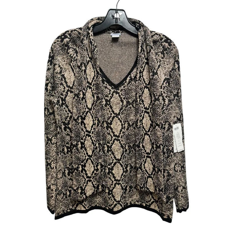 Women's Insulated Pullovers-Sweater By Chicos In Snakeskin Print, Size: M