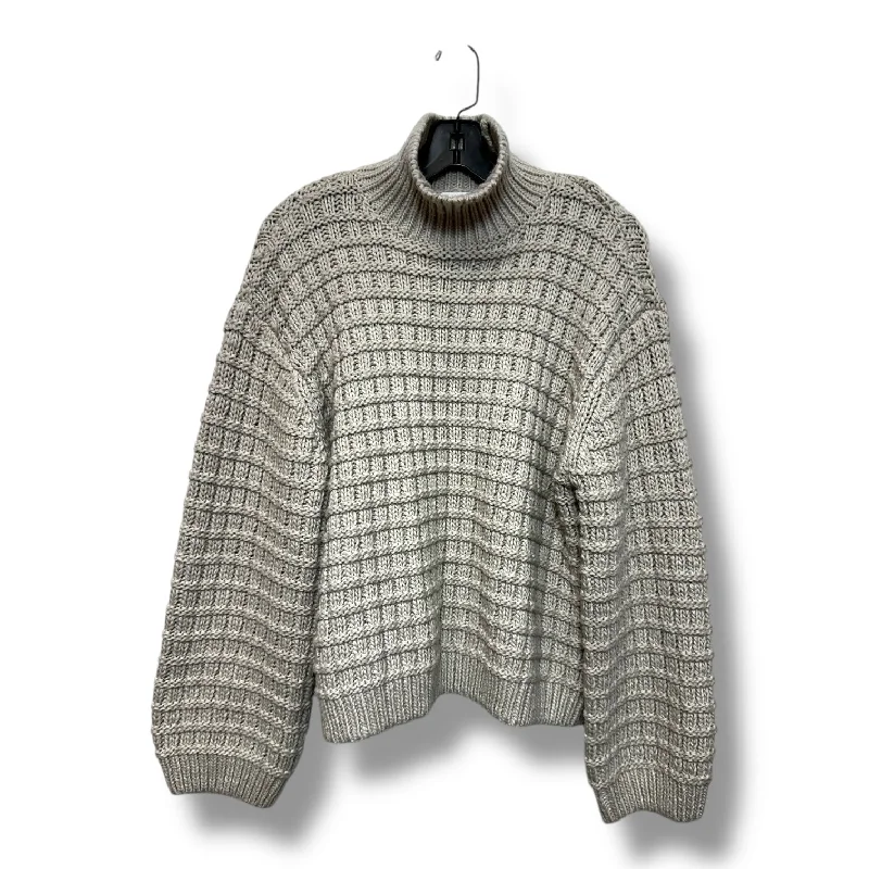 Women's Front-Open Pullovers-Sweater By H&m In Beige, Size: S