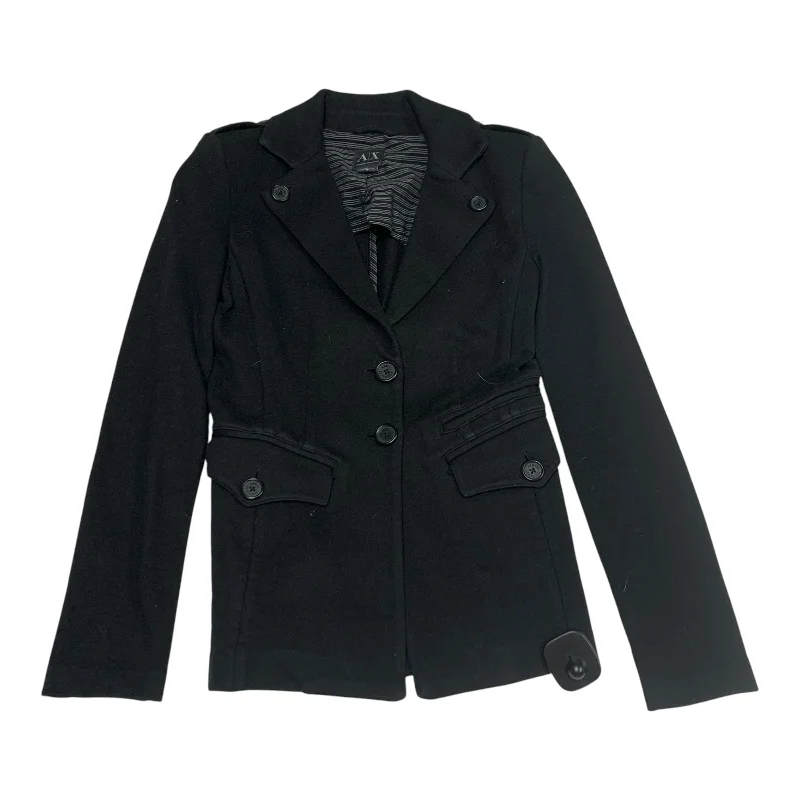 Women's Relaxed Fit Blazers-Blazer By Armani Exchange In Black, Size: Xs