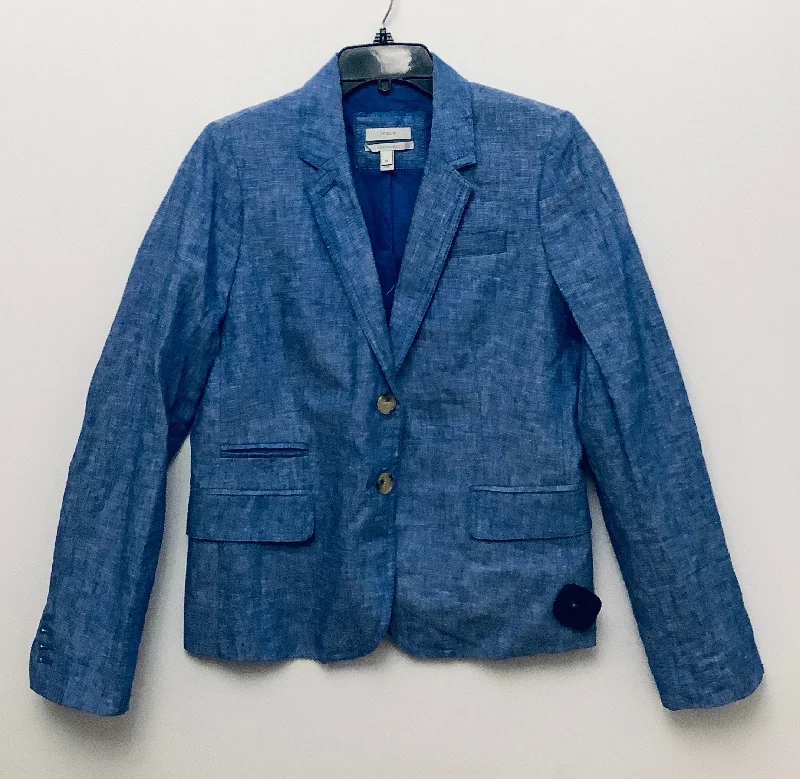 Women's Smart Casual Blazers-Blazer By J. Crew In Blue, Size: 10