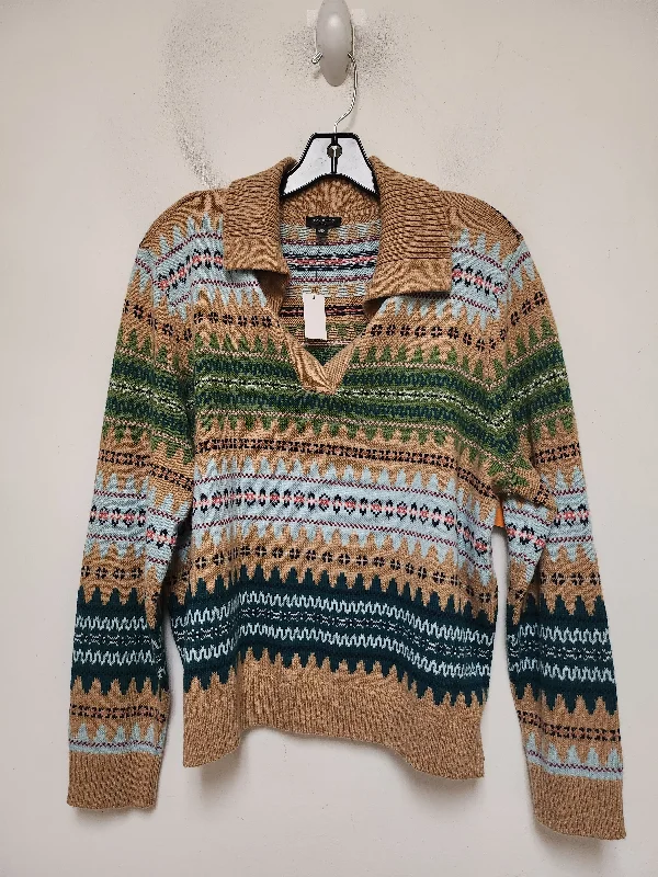 Women's Silk Pleated Pullovers-Sweater By Talbots In Multi-colored, Size: Xlp