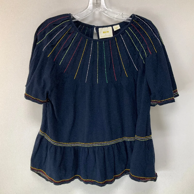 Top Short Sleeve By Maeve In Blue, Size: L