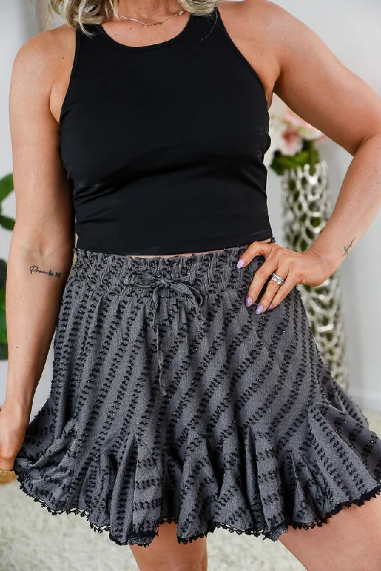 Women's Insulated Denim Skirts-Hear Me Out Skirt