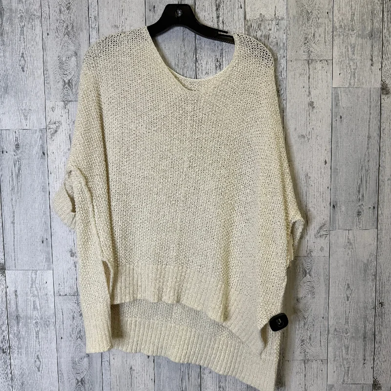 Women's Glitter A-Line Pullovers-Sweater By She + Sky In Cream, Size: Osfm