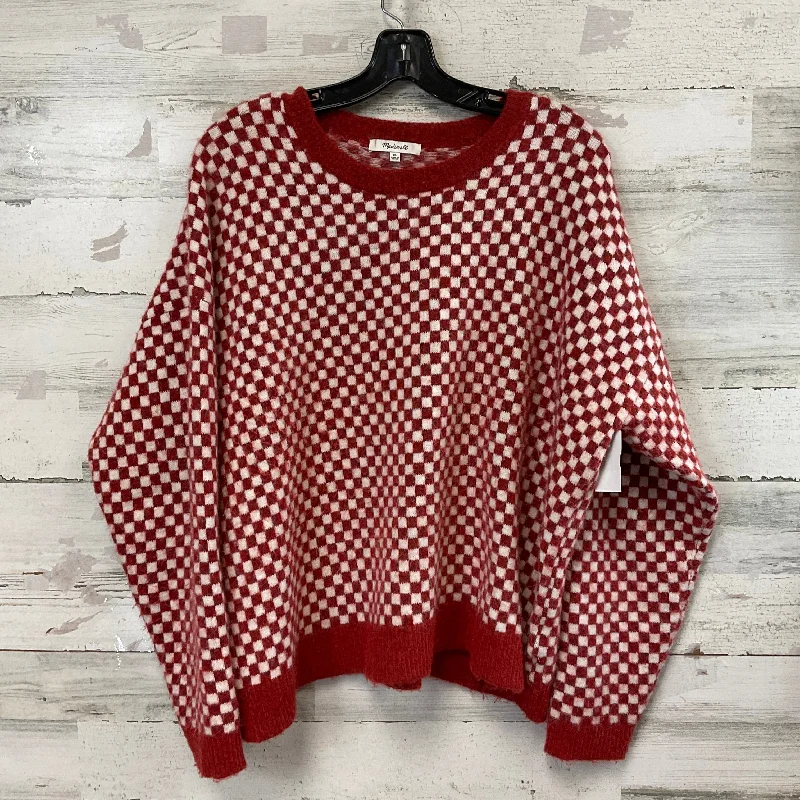 Women's Metallic Ruffle Pullovers-Sweater By Madewell In Red, Size: Xl