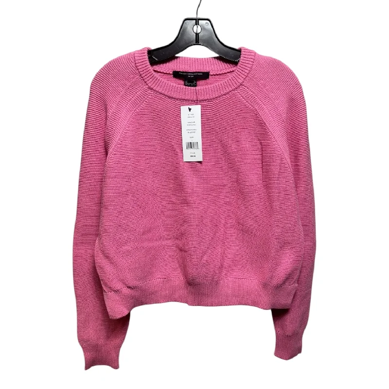 Women's Shimmer Pencil Pullovers-Sweater By French Connection In Pink, Size: L