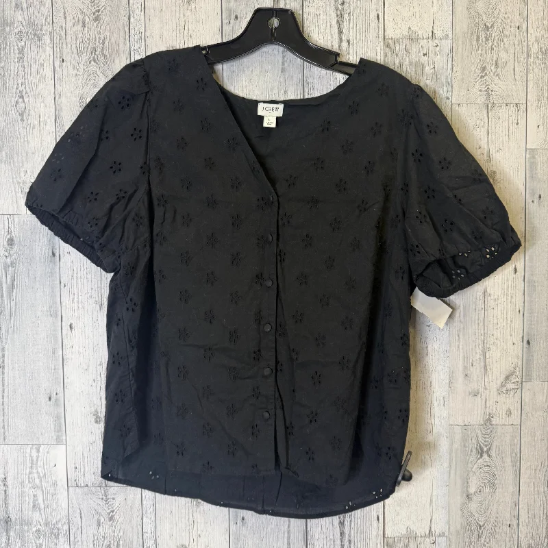 Top Short Sleeve By J. Crew In Black, Size: L