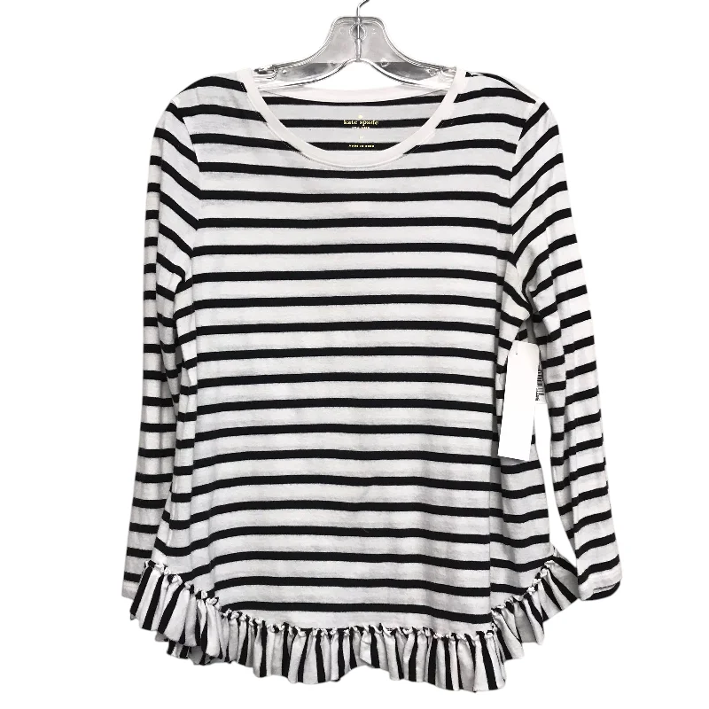 Top Ls Designer By Kate Spade In Striped Pattern, Size:M