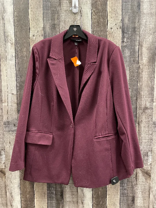 Women's Sport Blazers-Blazer By Lane Bryant In Maroon, Size: 2x