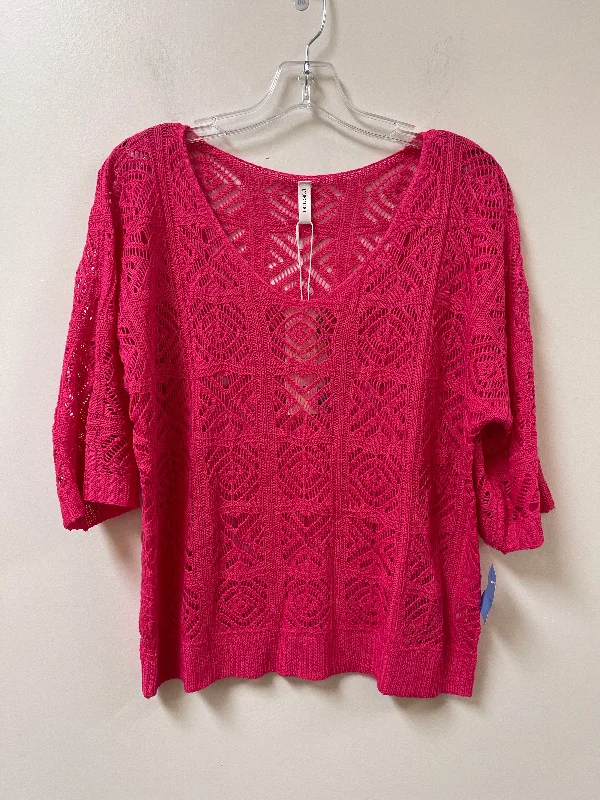 Women's Slim Fit Pullovers-Sweater By Clothes Mentor In Pink, Size: M