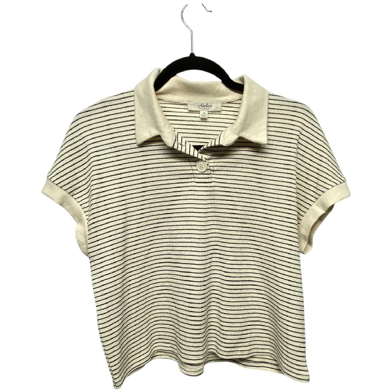 Top Short Sleeve By Atelier In Striped Pattern, Size: Xs