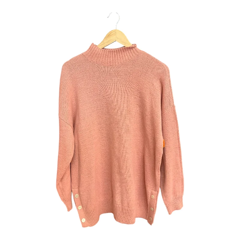 Women's Striped Pullovers-Sweater By Lc Lauren Conrad In Pink, Size: Xxl