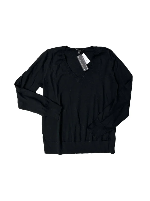 Women's Oversized Pullovers-Sweater By Banana Republic In Black, Size: L