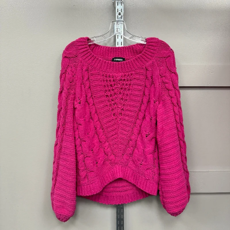 Women's Fringe A-Line Pullovers-Sweater By Express In Pink, Size: Xs