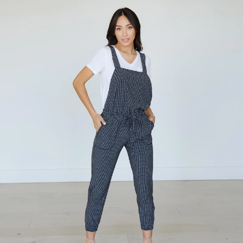 Women's Fleece Pullovers-Midnight Dash Classic Overall Jumpsuit