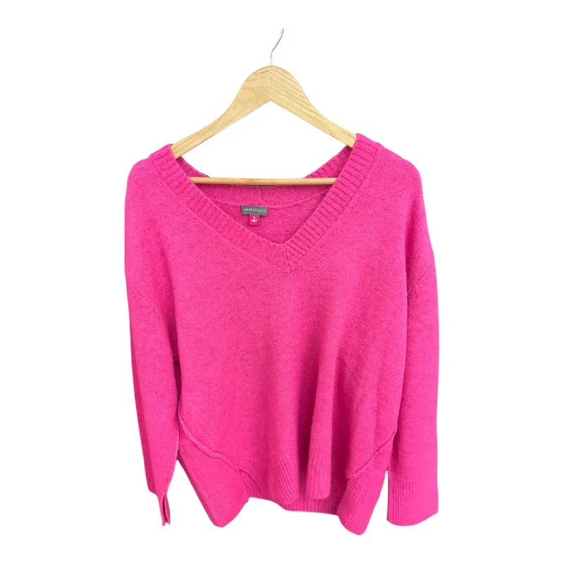 Women's Sequin A-Line Pullovers-Sweater By Vince Camuto In Pink, Size: Xl