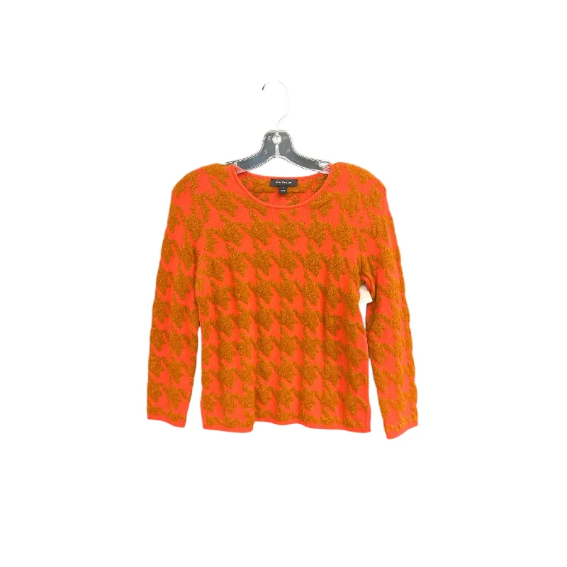 Women's Tulle Denim Pullovers-Sweater By Ann Taylor In Orange, Size: S