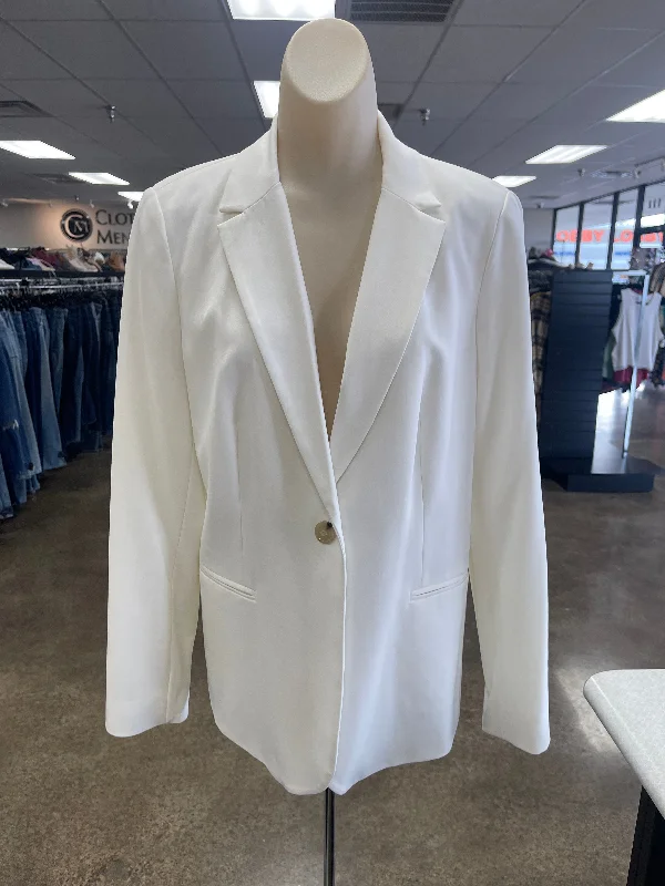 Women's Oversized Blazers-Blazer By Chaus In White, Size: 10