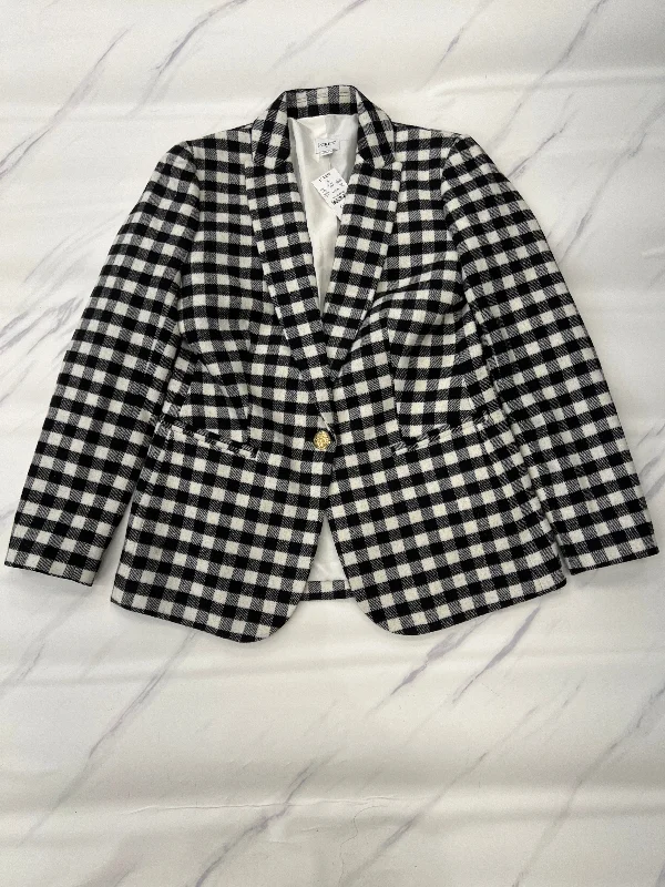 Women's Luxe Blazers-Blazer By J. Crew In Black & White, Size: 2p