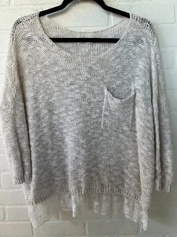 Women's Satin Pencil Pullovers-Sweater By Abercrombie And Fitch In Tan, Size: Xs