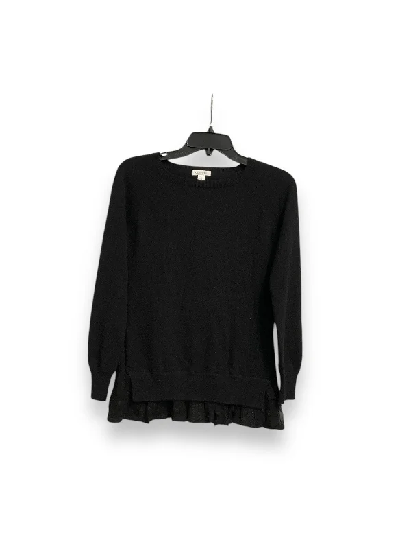 Women's Fleece A-Line Pullovers-Sweater Cashmere By Garnet Hill In Black, Size: Xs