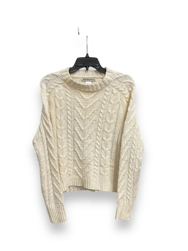 Women's Everyday Pullovers-Sweater By Clothes Mentor In Cream, Size: S