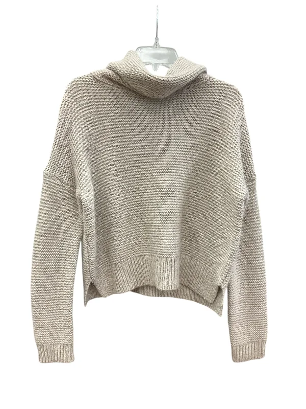 Women's Textured Ruffle Pullovers-Sweater Cashmere By 360cashmere In Tan, Size: Xs