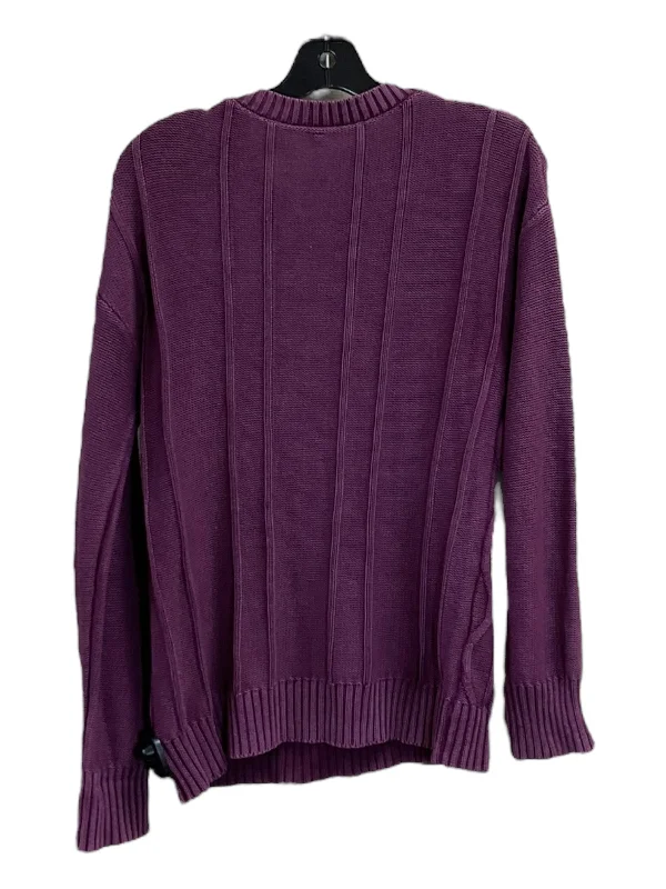 Women's Low-Waisted A-Line Pullovers-Sweater By Leo And Nicole In Purple, Size: S