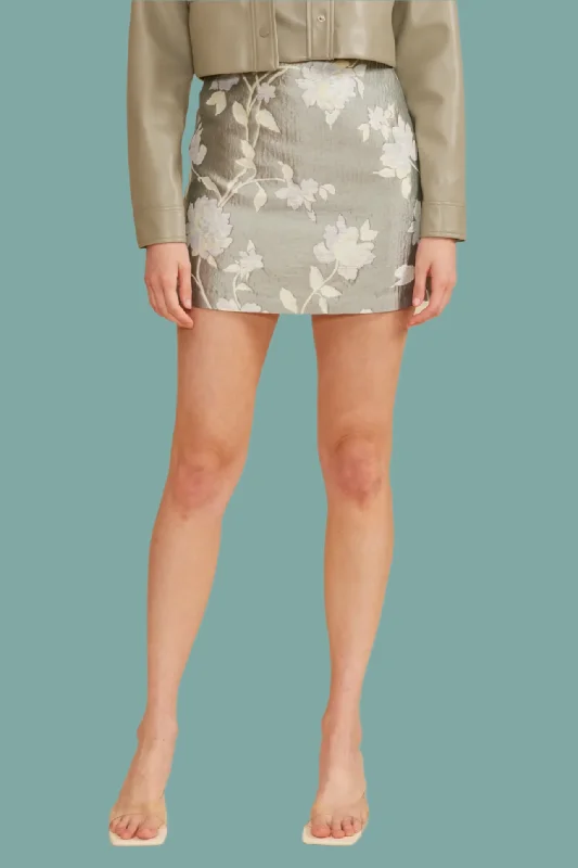 Women's Fleece Floral Skirts-Nico Mini Skirt