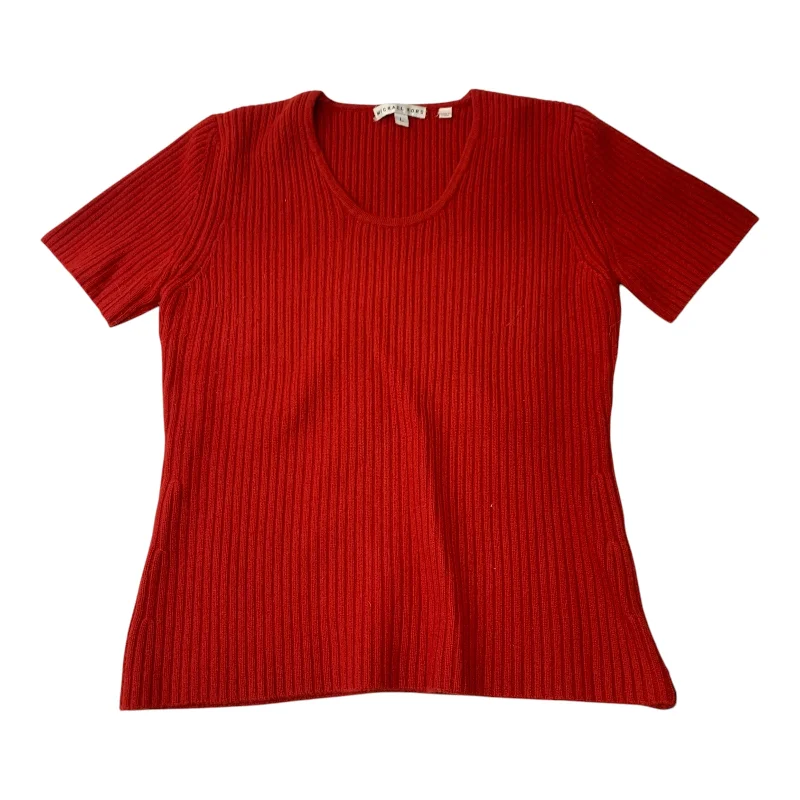 Women's Maxi Denim Pullovers-Sweater Short Sleeve By Michael By Michael Kors In Red, Size: L