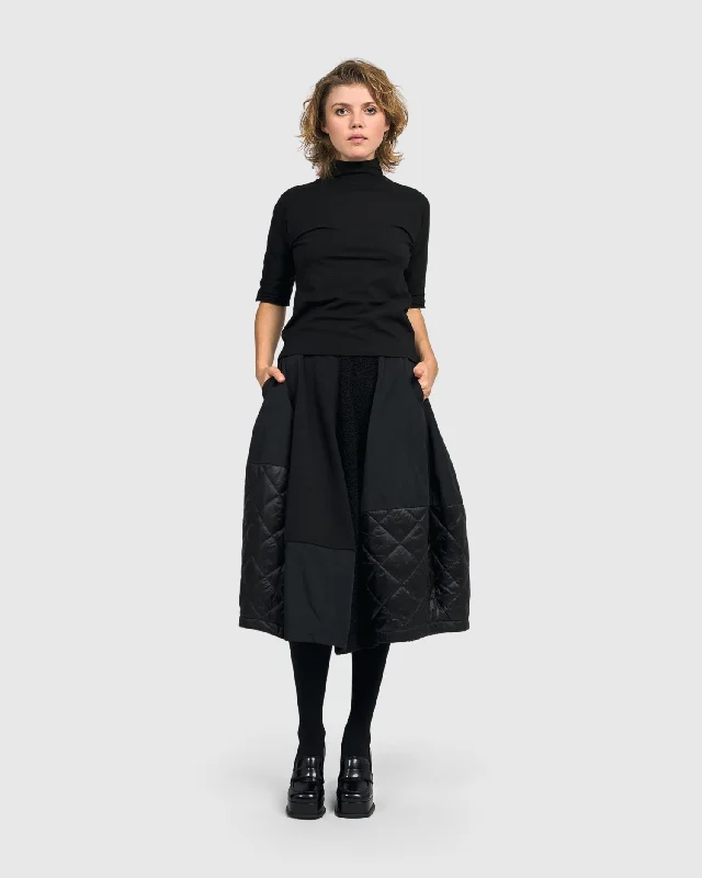 Women's Insulated A-Line Skirts-Urban Divina Balloon Skirt