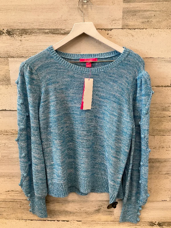 Women's Thermal Pencil Pullovers-Sweater Designer By Lilly Pulitzer In Blue, Size: L