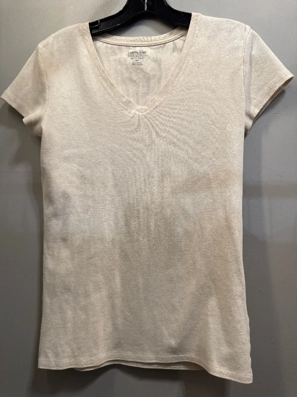 Top Short Sleeve Basic By Kirkland In Cream, Size: M