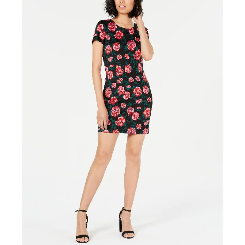 Women's Casual T-Shirt Solid Color Dresses-Betsey Johnson Women's Printed T-Shirt Dress Black Size 8