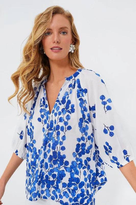 Exclusive Leaf Blue Marcia Top