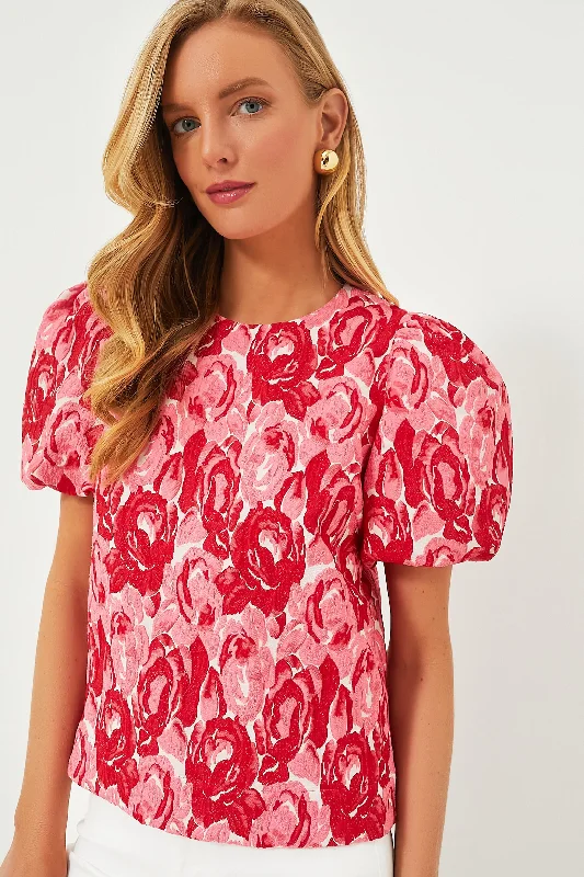 Rose Jacquard Lyla Blouse