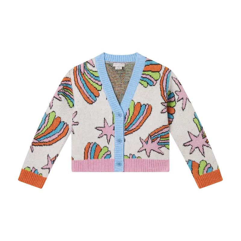 Women's Satin Ruffle Cardigans-Cosmic Girl Cardigan