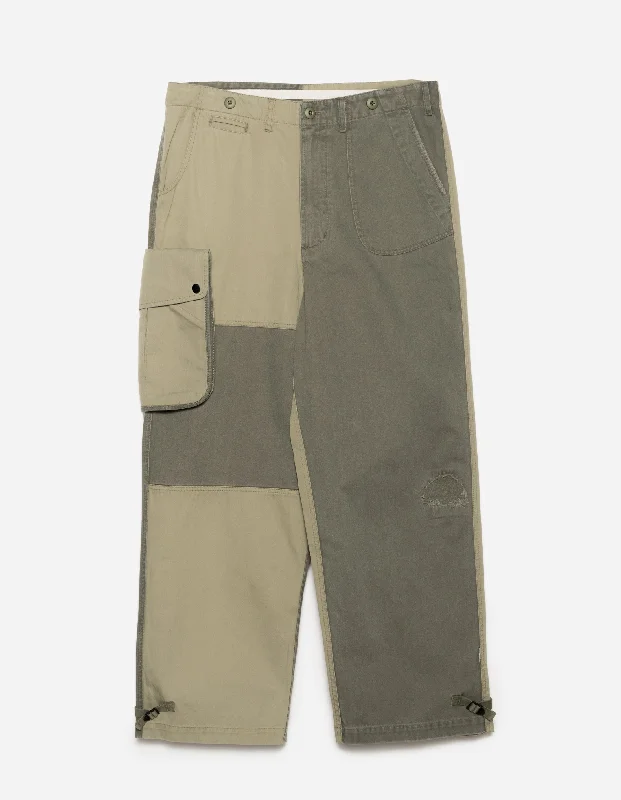 Women's Linen Pants-6026 Maha Boro Deck Pants Olive/Sand